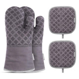 Gants de cuisine coton silicone - zoodus