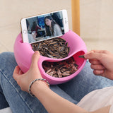 Bol fruits assiette avec support pour téléphone - zoodus
