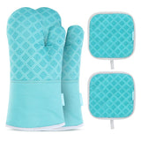 Gants de cuisine coton silicone - zoodus